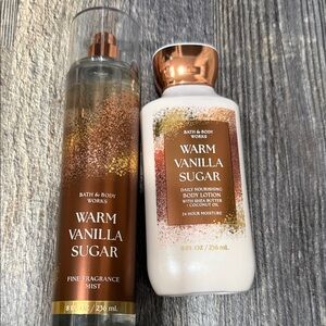 Bath & Body Works Warm Vanilla Sugar Fragrance Mist & Lotion Set